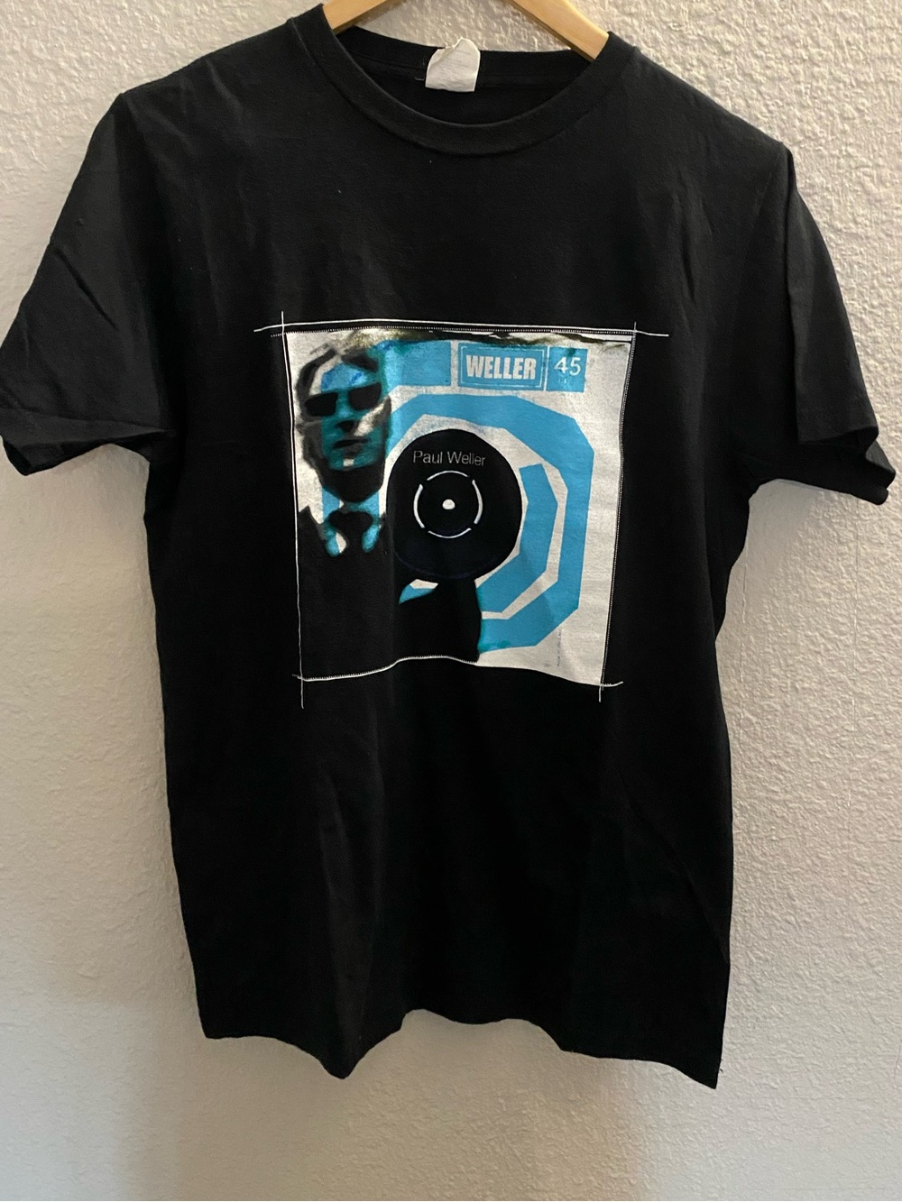Paul Weller 45 Made in England shirt Black Size Medium The Jam 19” armpit